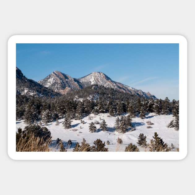 Snowy Peaks Sticker by gdb2